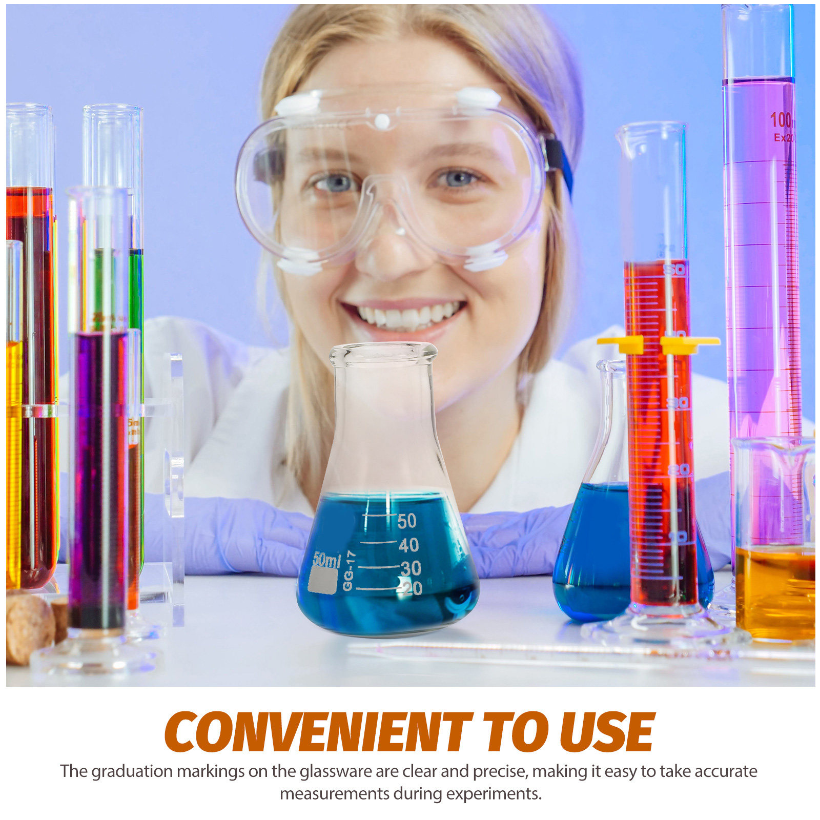 Juego de matraces cónicos de v - Science Experiment reseña y precio
